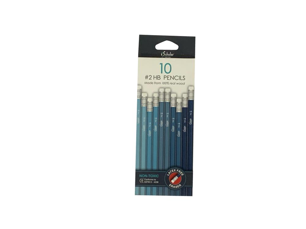 Pencils #2 Blue Barrel, 10pk