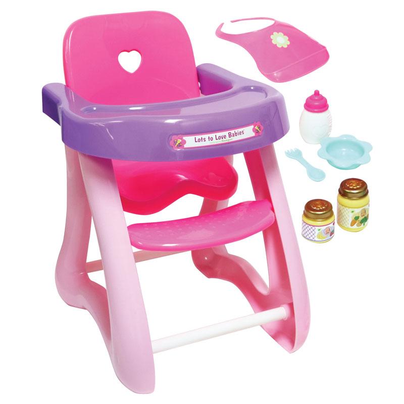 For Keeps High Chair + Accessory Set (doll Furniture)