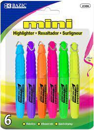 Mini Highlighters 6/Pk