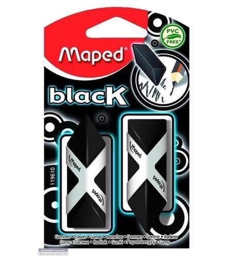  Maped Black Eraser Triangle 2/Pack