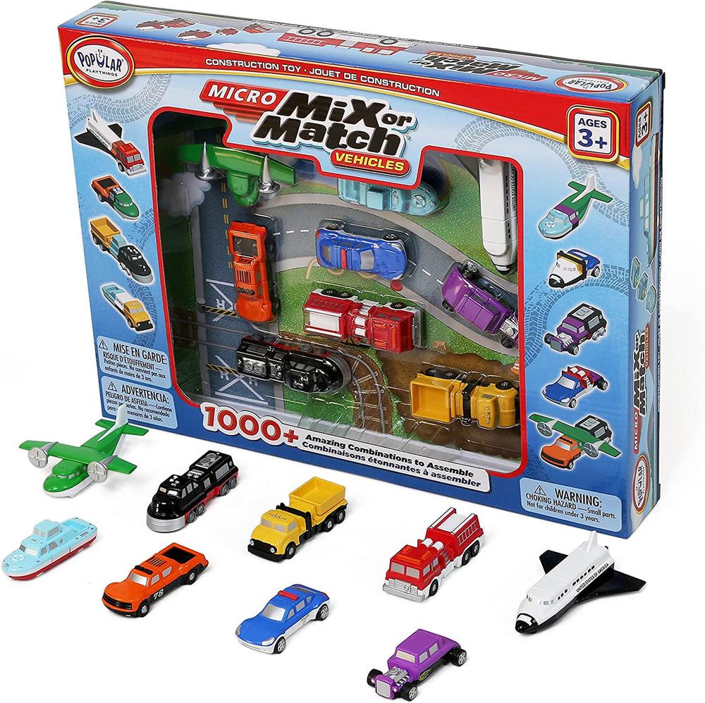 Micro Mix Or Match Vehicles Snap Toy - Large Play Set