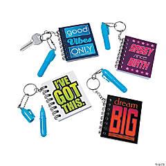  Mini Notepads W/Key Ring And Pen