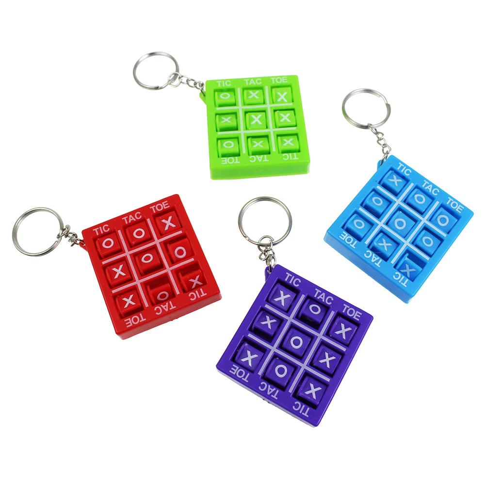  Tic- Tac- Toe Keychains Assorted 	 12/Pk