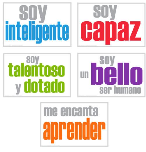  Spanish Self-Esteem Booster Posters - Set of 5