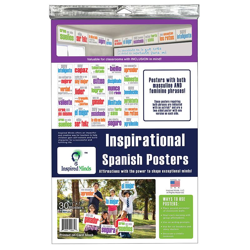 Inspired Minds: Spanish Inspirational Posters, 30 Pack