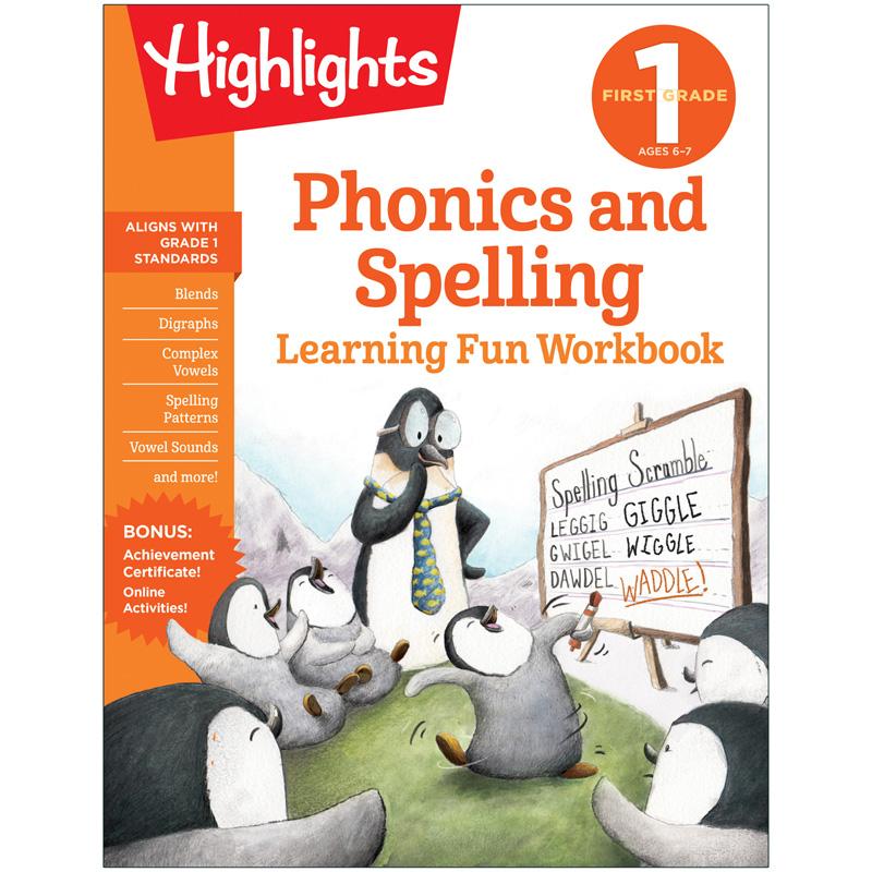 Learning Fun Workbook: Phonics + Spelling  Gr.1