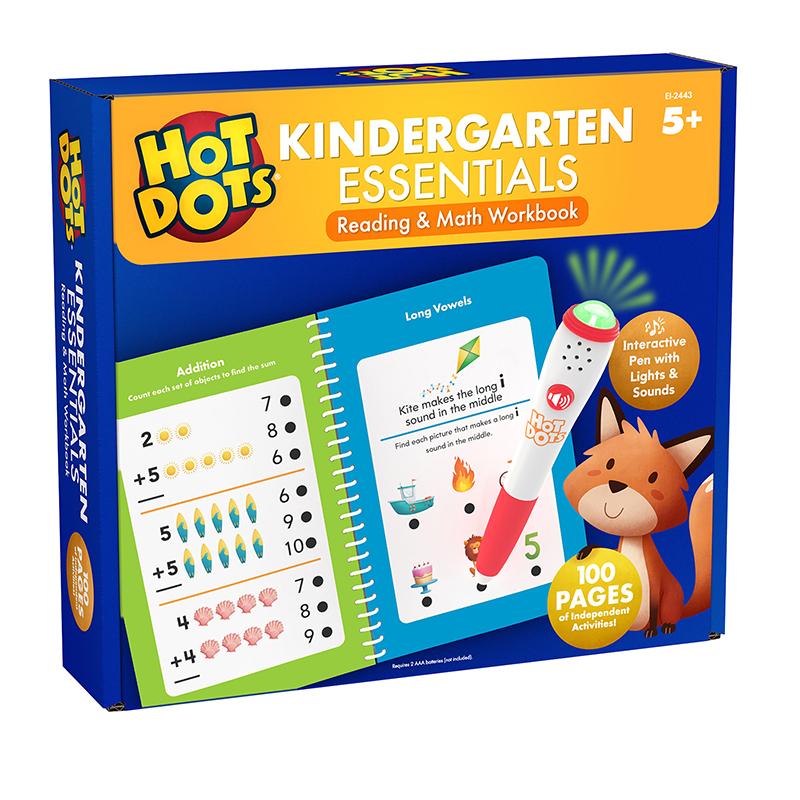 Hot Dots Kindergarten Reading and Math Workbook