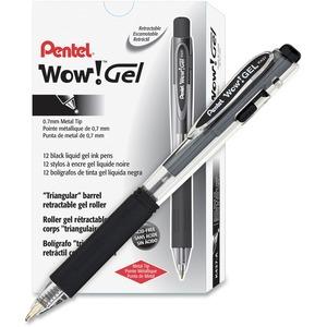 Pentel Wow! Gel Pens Black 12/pk
