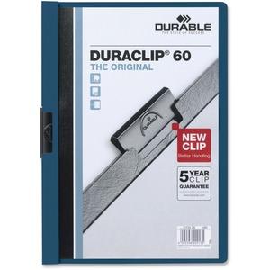 Durable Duraclip Report Cover Clear/Dark Blue 8.5