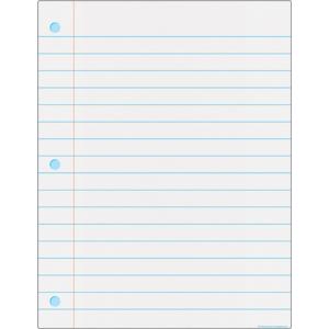 Notebook Paper Write-on/wipe-off Chart