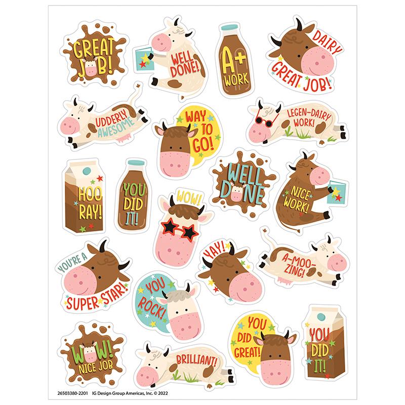 Brown Cow Chocolate Milk Scented Stickers