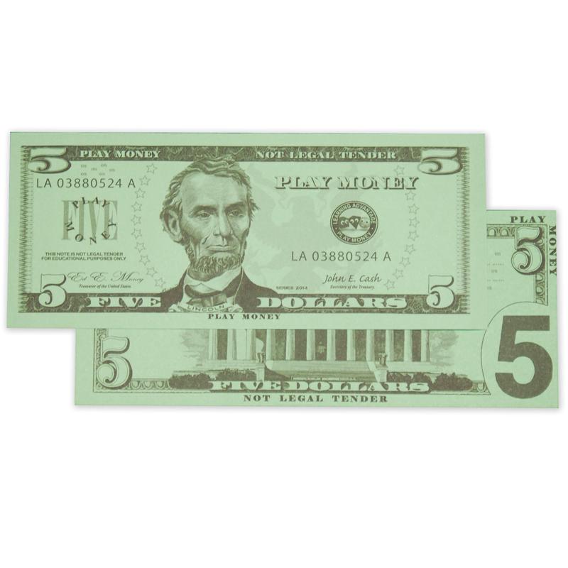 $5 Bills, Set Of 100 In Polybag