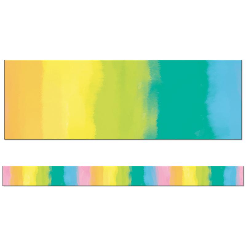  Watercolor Rainbow Bulletin Board Borders
