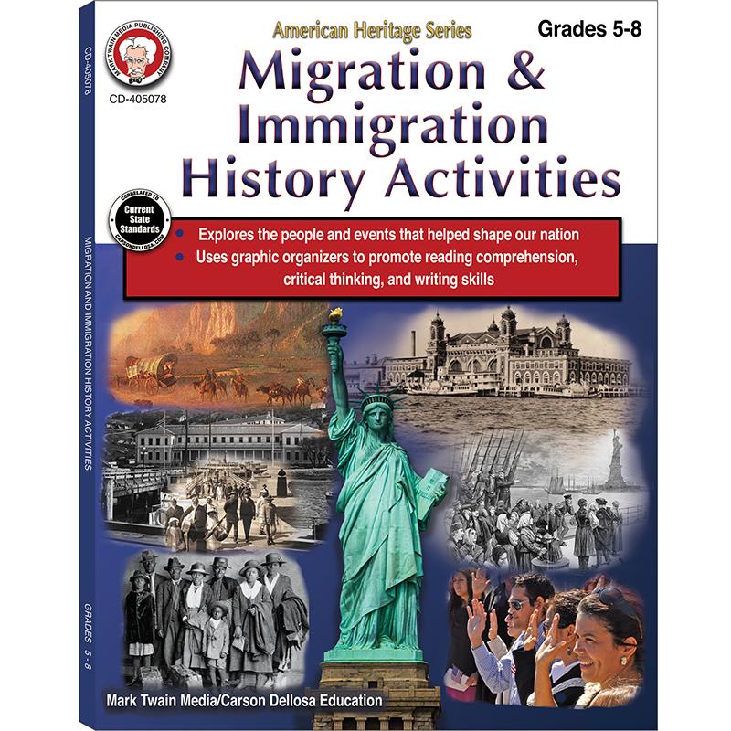 Migration + Immigration History Activities Workbook, Grades 5 - 8