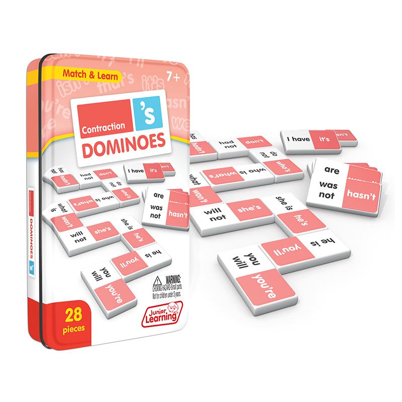 Contraction Match & Learn Dominoes, 28 Pieces