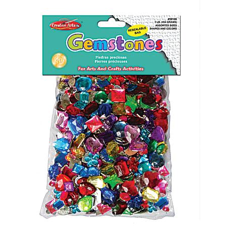  Gemstones - Acrylic, Assorted Styles and Colors, 1 Lb/Bg