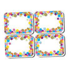 Mini Erasers Confetti Pattern 10 Pack, Non-magnetic