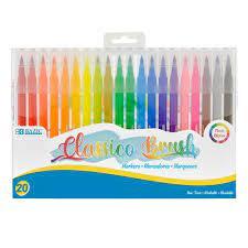 Bazic 20 Color Brush Markers