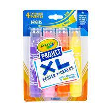 4ct Crayola Project XL Poster Markers - Bright Colors