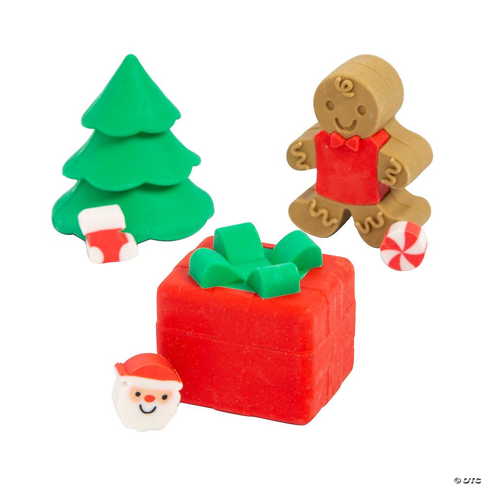 Christmas Surprise Inside Erasers