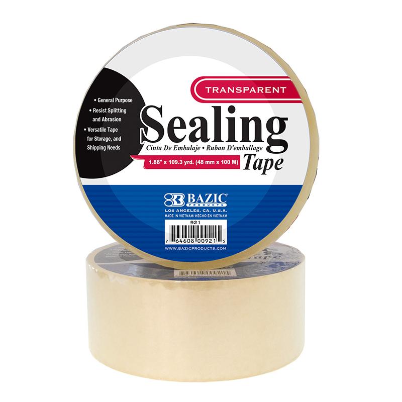 Bazic Clear Packaging Tape, 109 Yds