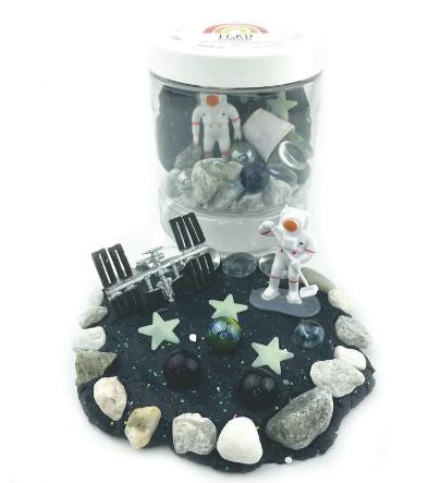 Space Playdough-to-go Jar, Rocky Road