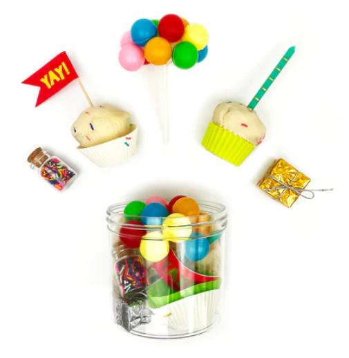 Birthday Celebration Playdough-to-go Jar, Confetti Sprinkle