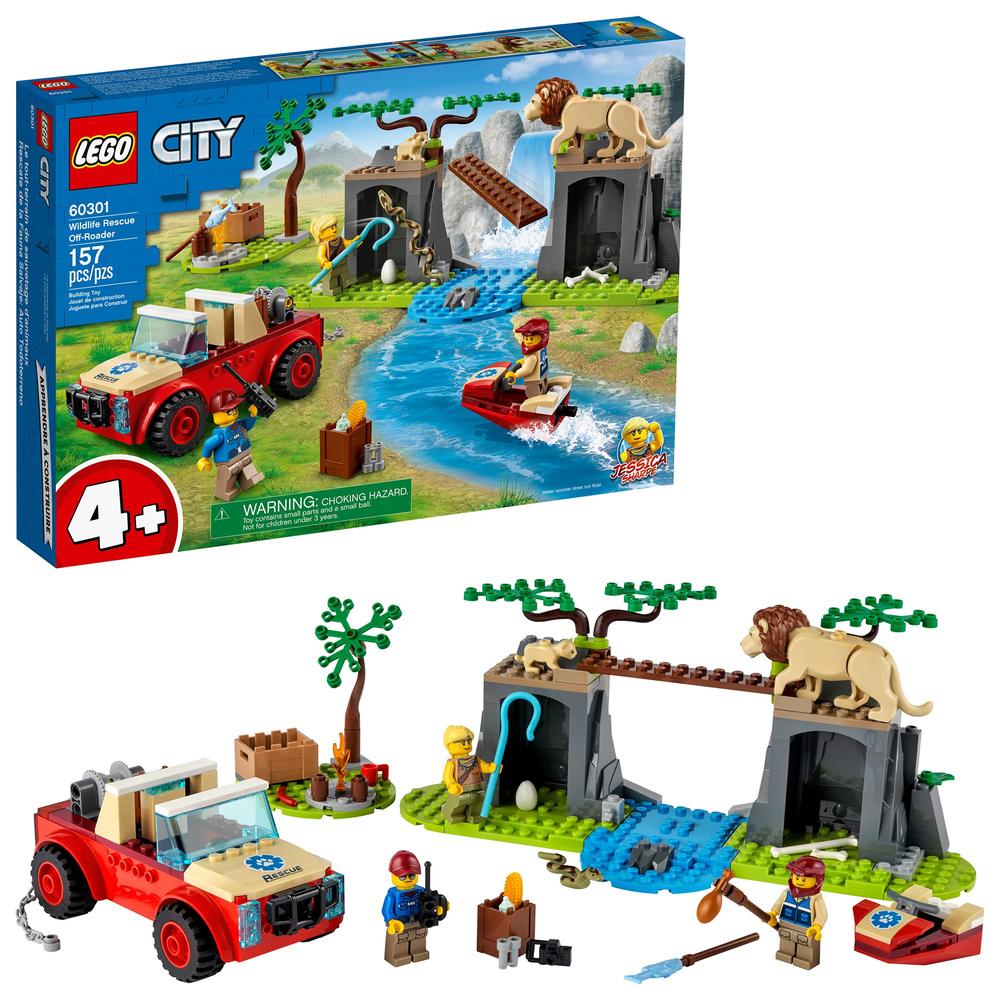 LEGO City Wildlife Rescue Off-Roader 60301 Building Kit; Includes a City Adventures TV Series Character; New 2021 (157 Pieces)