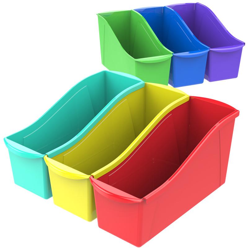Large Book Bin Assorted Color 6/st