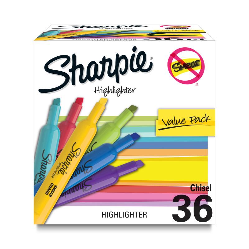 Sharpie Tank Highlighters, Assorted, 36 Ct